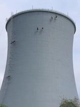 彩绘70米冷却塔水塔施工